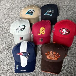 NFL misc Football Caps Embroidered Logo brand new.   $35/all or $7 each